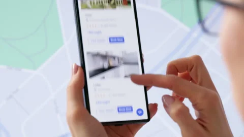 Travel Agent Using Phone And Computer Stock Footage 330588037