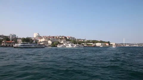 Travel along Bosphorus Stock Footage 8922984
