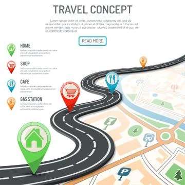 Travel and Navigation Concept Stock Illustration