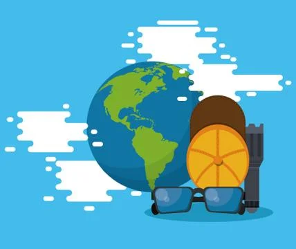 Travel and tourism elements Stock Illustration
