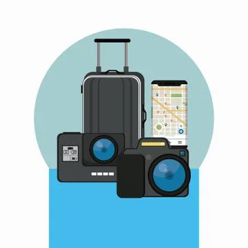 Travel and vacations elements Illustrazione stock