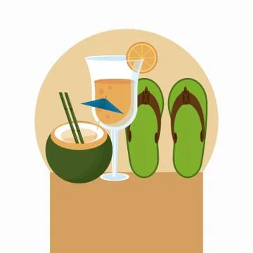 Travel and vacations elements Stock Illustration