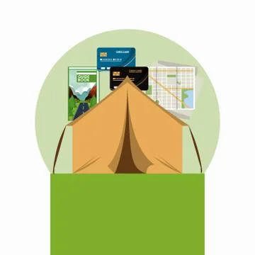 Travel and vacations elements Illustrazione stock