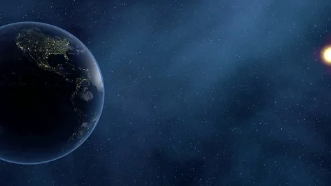 Travel around the earth with moon. Loop able Stock Footage 83863876