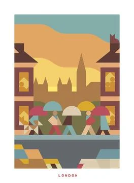 Travel around the UK Stock Illustration
