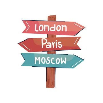 Travel arrows guide Illustrazione stock