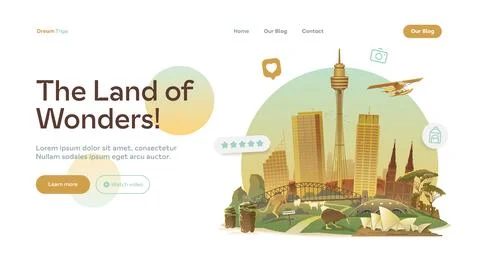 Travel to Australia Stock Illustration