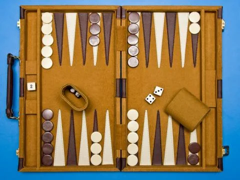 Travel backgammon Stock Photos