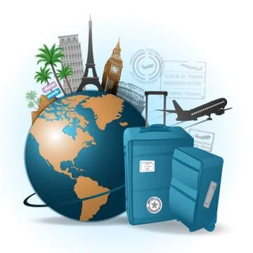 Travel background concept Stock Illustration