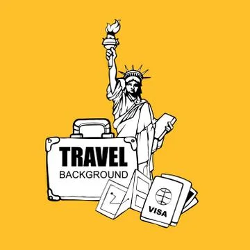 Travel background Stock Illustration