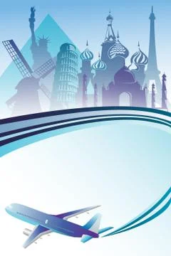 Travel background Illustrazione stock