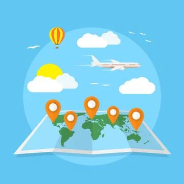 Travel background Stock Illustration