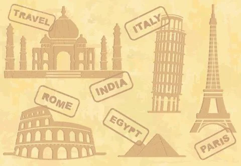 Travel background Stock Illustration