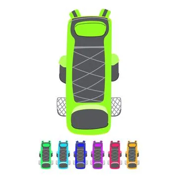 Travel backpack camp vector cartoon graphic Stock Illustration