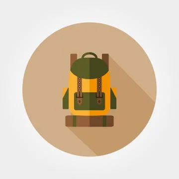 Travel backpack icon. Stock Illustration