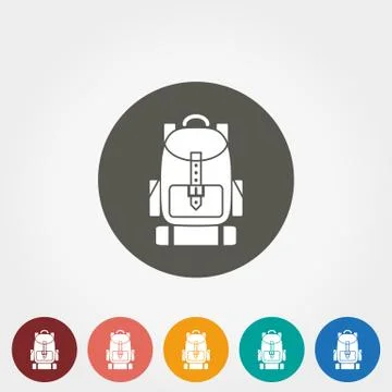 Travel backpack icon Stock Illustration