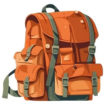 Travel backpack illustration vector イラスト素材