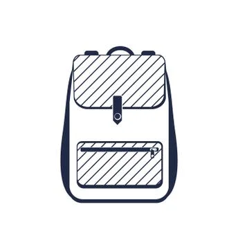 Travel backpack isolated vector icon Stockillustratie