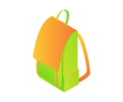 Travel backpack of isometric icon Stock Illustration