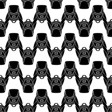Travel backpack pattern seamless vector Illustrazione stock