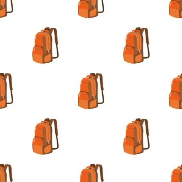 Travel backpack pattern seamless vector Illustrazione stock