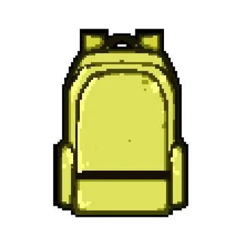 Travel backpack pixel art vector illustration Stock Illustration