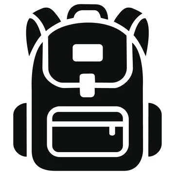 Travel Backpack Rucksack Vector Icon Stock Illustration