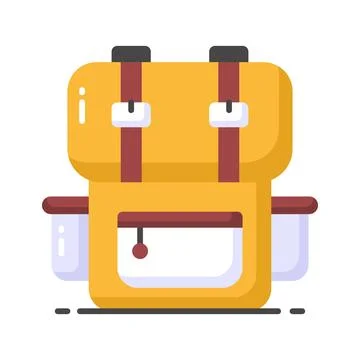 Travel backpack vector design, hiking bag icon easy to use in web, mobile and Illustrazione stock