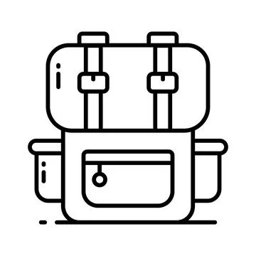 Travel backpack vector design, hiking bag icon easy to use in web, mobile and Illustrazione stock