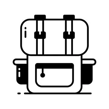 Travel backpack vector design, hiking bag icon easy to use in web, mobile and Illustrazione stock