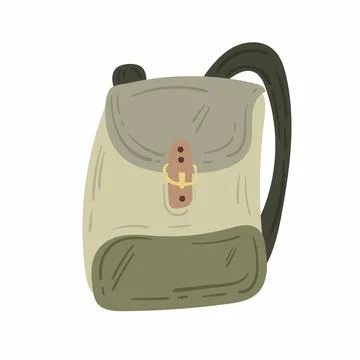 Travel backpack vector design over white Stock Illustration