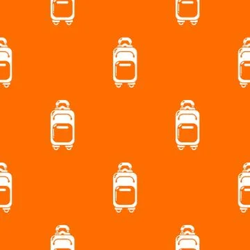 Travel bag concept pattern vector orange Illustrazione stock