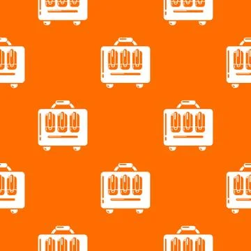 Travel bag design pattern vector orange Illustrazione stock