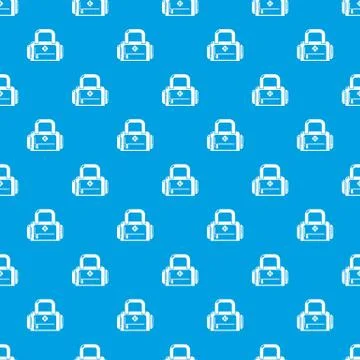 Travel bag handle pattern vector seamless blue Stock Illustration