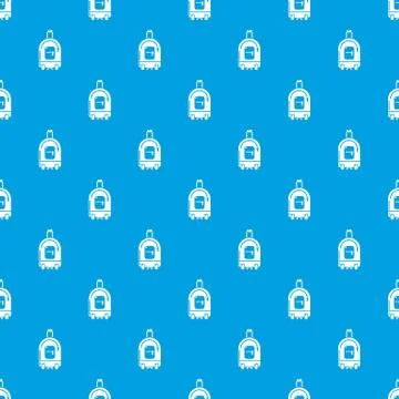 Travel bag holiday pattern vector seamless blue Illustrazione stock