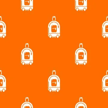 Travel bag holiday pattern vector orange 스톡 일러스트