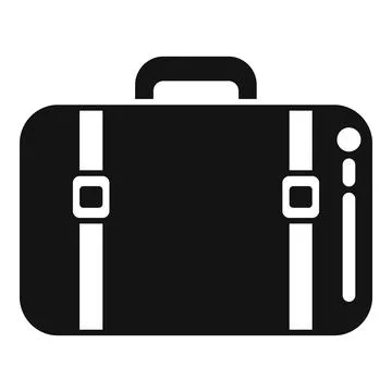 Travel bag icon simple vector. Indoor cabin Stock Illustration