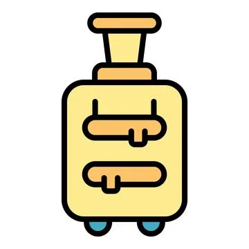 Travel bag icon vector flat 스톡 일러스트