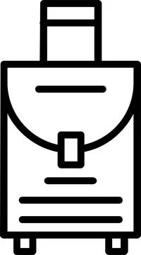 Travel Bag Line Icon Design Stock-Illustration