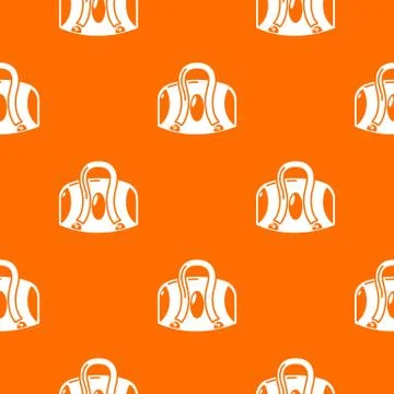 Travel bag pattern vector orange 스톡 일러스트