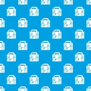 Travel bag retro pattern vector seamless blue 스톡 일러스트