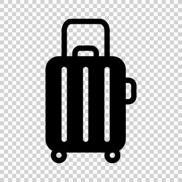Travel bag solid icon. suitcase symbol for travel graphic design. Illustration