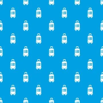 Travel bag tourist pattern vector seamless blue 스톡 일러스트