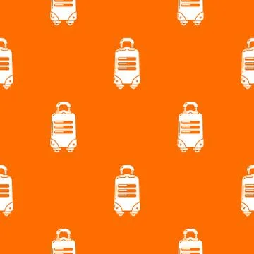 Travel bag tourist pattern vector orange Stock Illustration