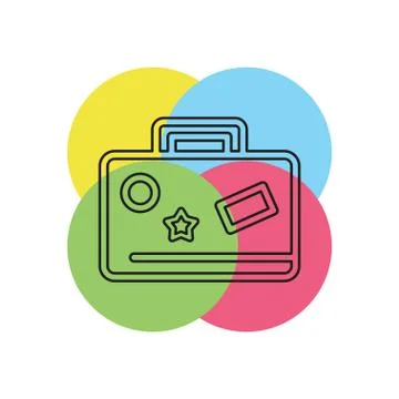 Travel bag vector icon Stock Illustration