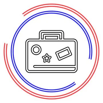 Travel bag vector icon Stock Illustration