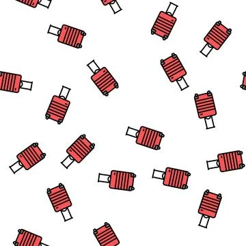 Travel bag vector seamless pattern 库存插图