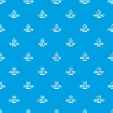 Travel bags pattern vector seamless blue Illustrazione stock