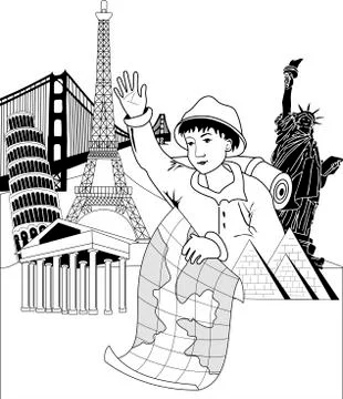 Travel banner Stock Illustration