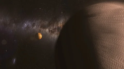 Travel between planets in space Stock Footage 115065194